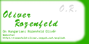 oliver rozenfeld business card